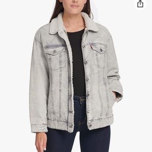 Levi's Women's Washed Cotton Sherpa Trucker Jacket